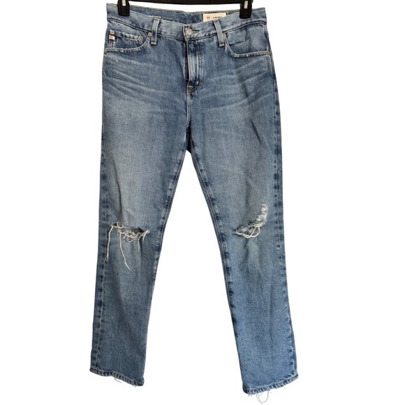 AG EX Boyfriend Slouchy Slim Size 27 Distressed Jeans NWT Adriano Goldschmied N - Picture 12 of 14